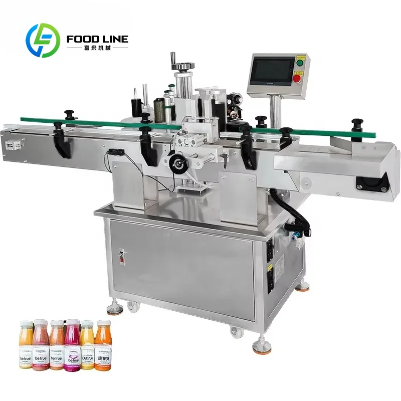 Custom Made Flat Bottle Label Maker Electric Conveyor Labeler Automatic Surface