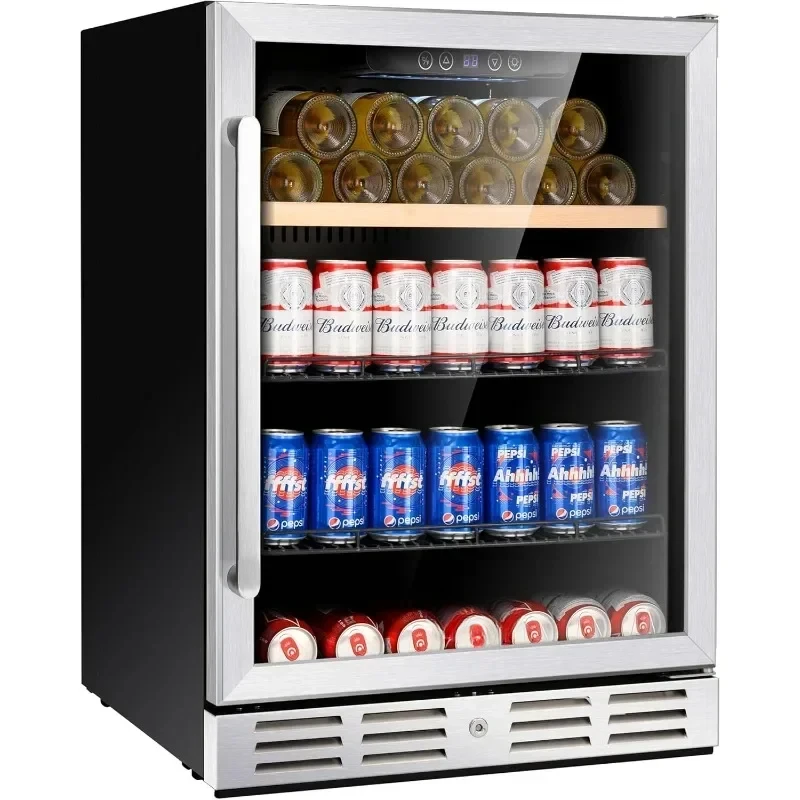 

Mini Fridge Beverage and Wine Cooler Freestanding Capacity Wine Refrigerator Cooler