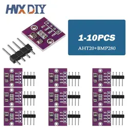 Temperatura Digital Umidade Sensor de Pressão do Ar, AHT20 + BMP280, Módulo de Pressão de Ar, Alta Precisão, 1-10Pcs