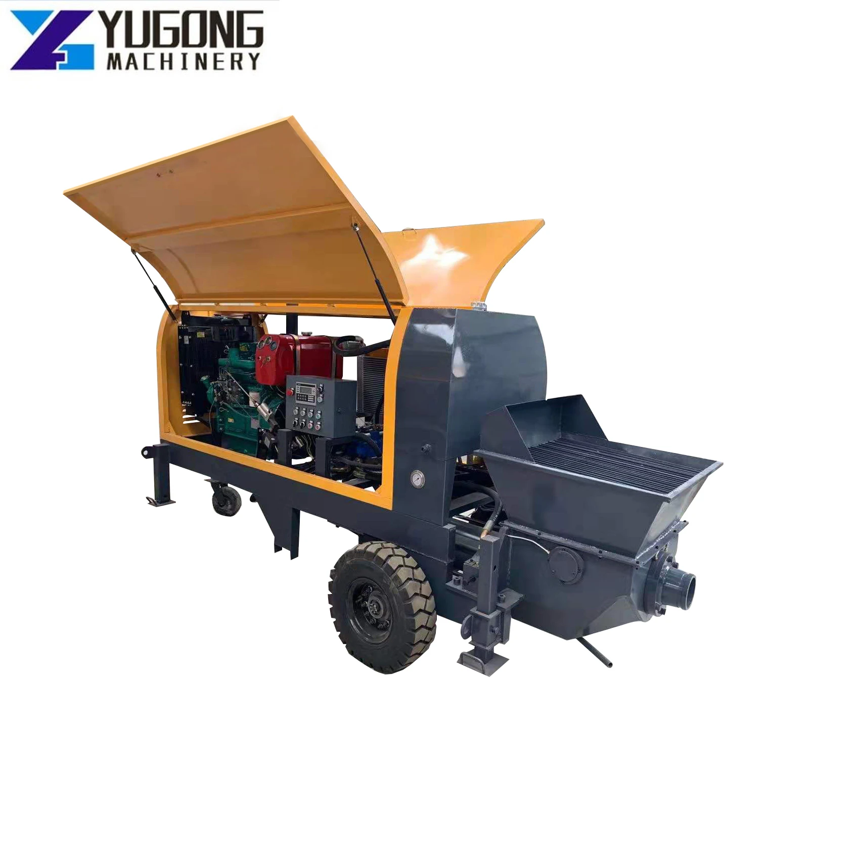 YG Concrete Pump Remote Control Small Portable Concrete Pump Used Concrete Pump Truck For Sale