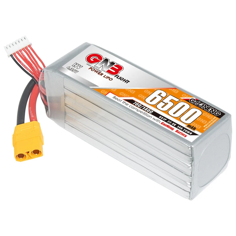 Batería Lipo GNB 6S 6500mAh 22,8 V 70C/140C Softtcase con enchufe T XT60 XT90 para coche RC Buggy tanque tren RC piezas de modelo de carreras