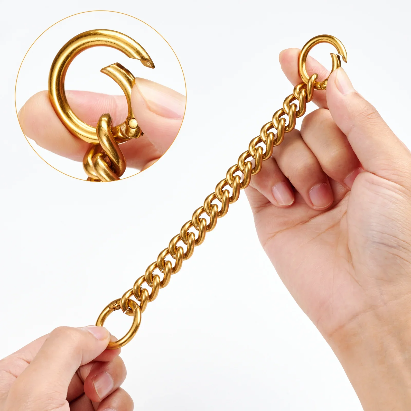 حقيبة حزام موسع DIY حقيبة يد محفظة سلسلة مع أبازيم معدنية للمحافظ حقائب اليد محفظة مخلب حقائب الكتف Crossbody #4