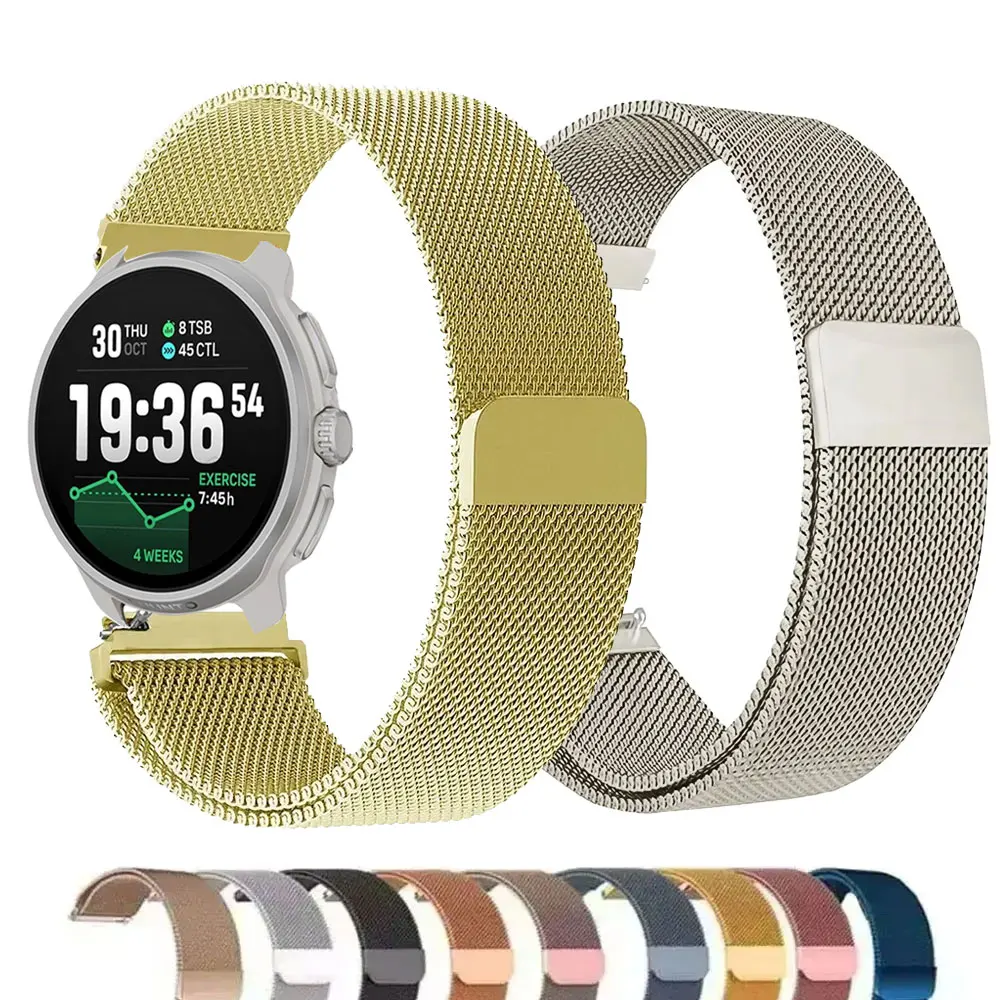 Bracciale ad anello milanese per SUUNTO 9 PEAK Pro/9 PEAK DLC/5 PEAK/VERTICAL Band per SUUNTO RACE/5 PEAK Correas 22 20mm cinturino per orologio