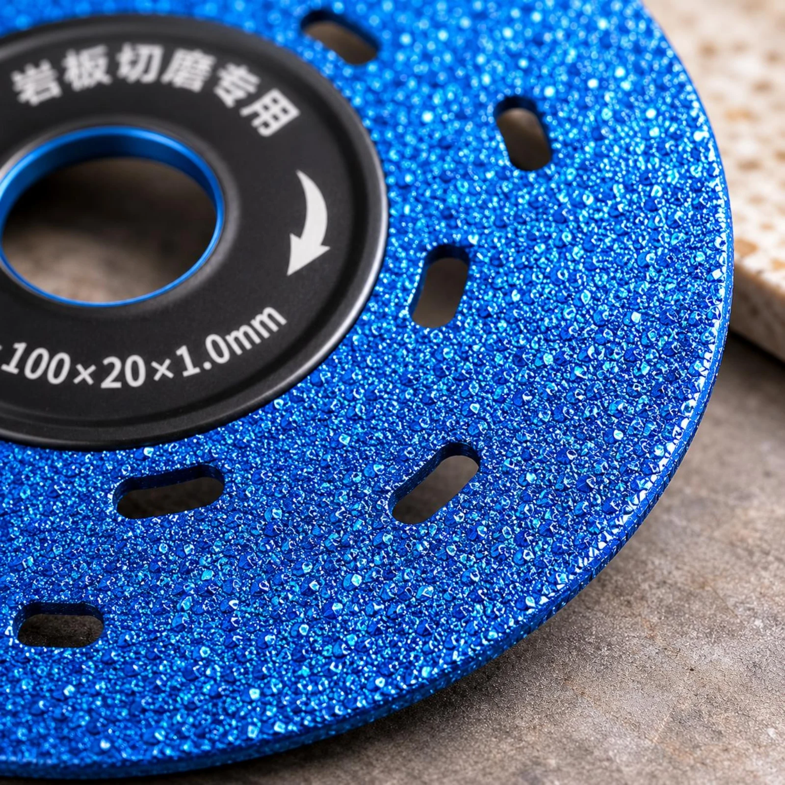 Abrasive Grinding Disc Perforated Abrasive Cutting Disc Thin Cutting Wheel Blue Rim Power Tool Accessory Long Service Life