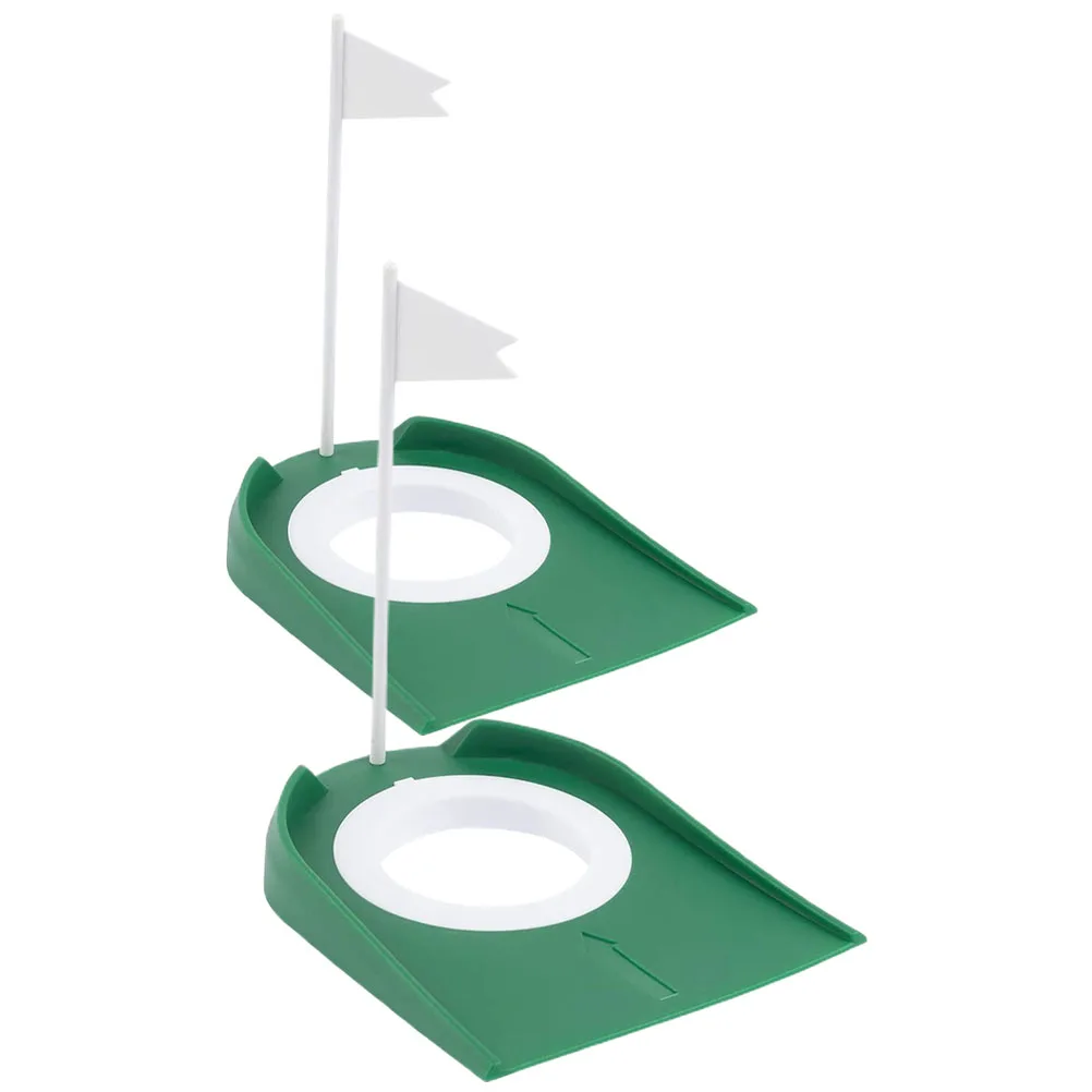 

2pcs Plastic Golf Training Durable Portable Light Compact Indoor Outdoor Use Aid Practice Putting Hole Sports Training Tools