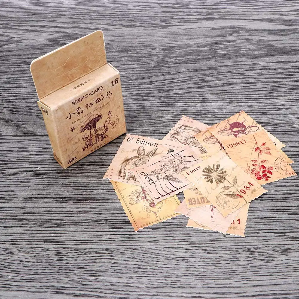 Vintage 46PCS/box Paper Stickers Diary DIY Crafts Stationery Decorative Sticker Sealing Stickers Label Tag