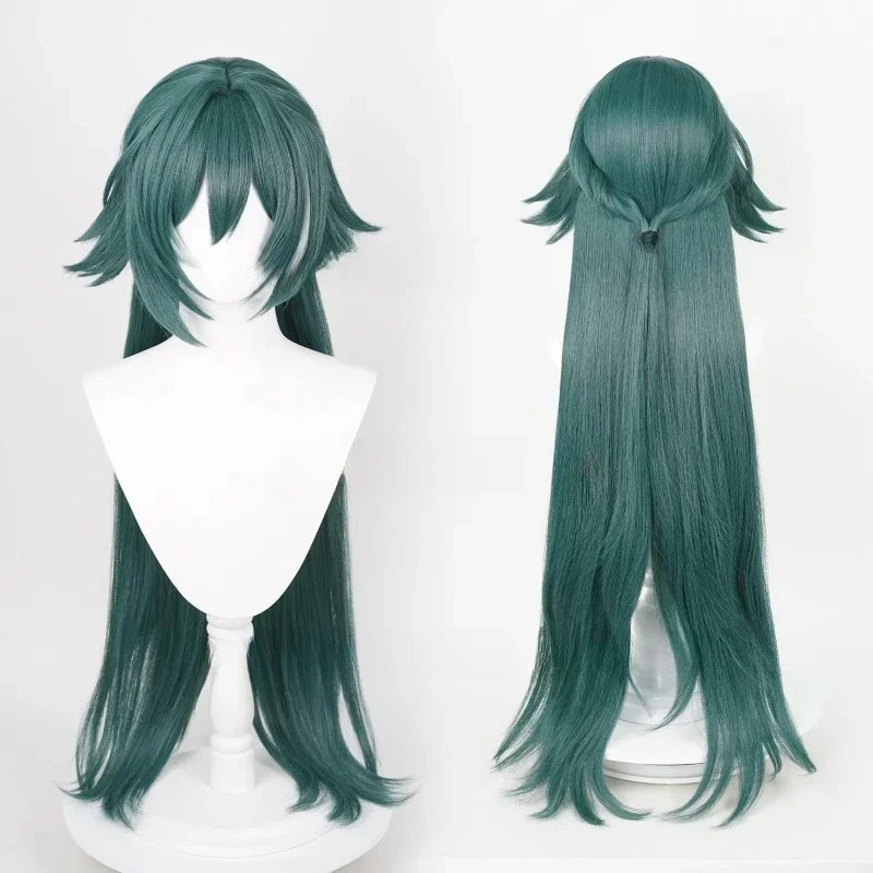 Honkai: Star Rail Yukong Cosplay Wig Dark Green Cosplay Wigs Anime Wig Ear Heat Resistant Synthetic Party Yu Kong Cosplay Wigs