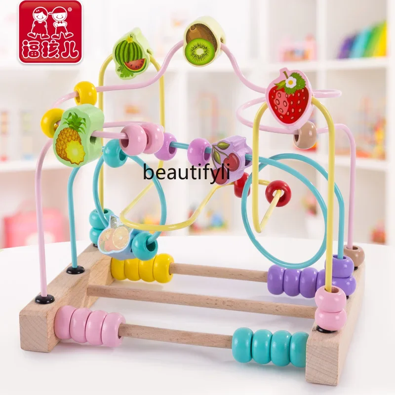 Jouets éducatifs en perles pour bébé, éducation précoce des enfants, gros fruits, 1 perle, 3 ans