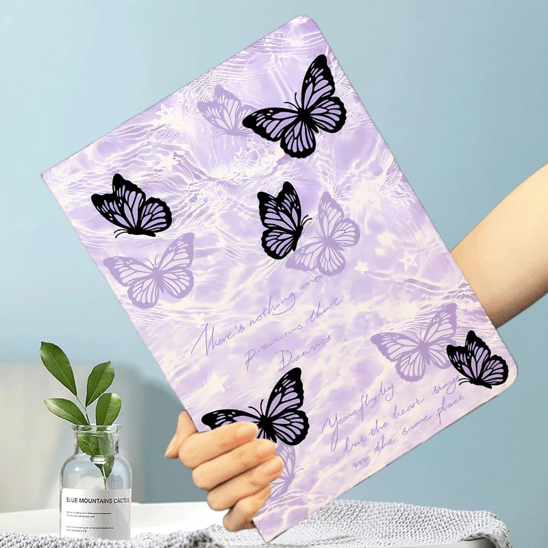 

Чехол Smart Cover для Ipad 6-го поколения IPad Air 5 Air 4 10,9 IPad 10-го поколения Pro 11 2-го 3-го 4-го фиолетового цвета с бабочкой