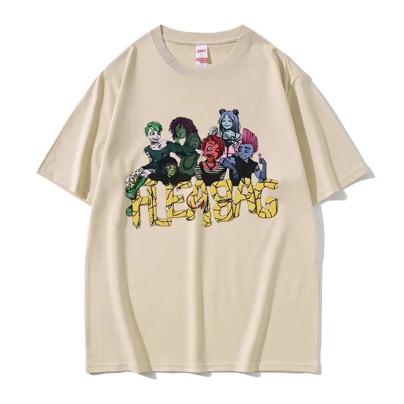 

Rocker Yungblud Fleabag Cartoon Style Graphic T-shirt Men Women Hip Hop Rock Oversized T-shirts Casual Cotton Vintage T Shirts