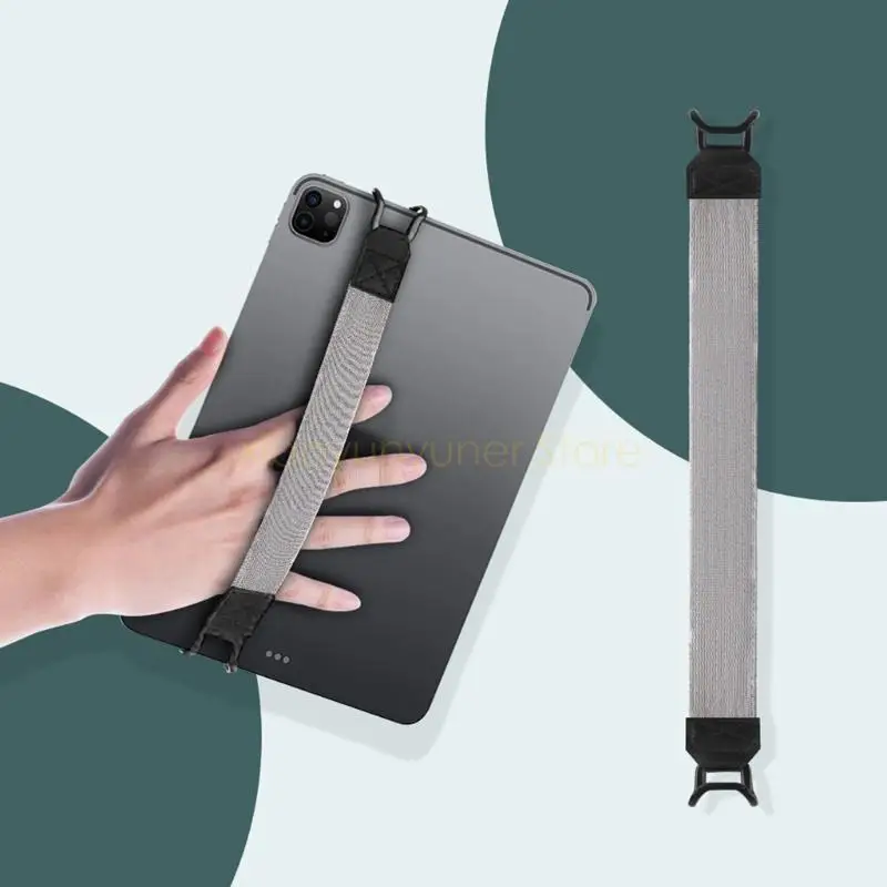 

One-handed Operation Hand Strap Holder Security Finger Grip Stretch Protective Leather Belt Gift for Pad Tablet E-Reader P9JB
