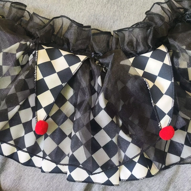 Halloween Clown Ruffle Detachable Collar Mesh Layered Neck Ruff Cape Decorativa Shawl False Collar Cosplay Costume Accessories view 4