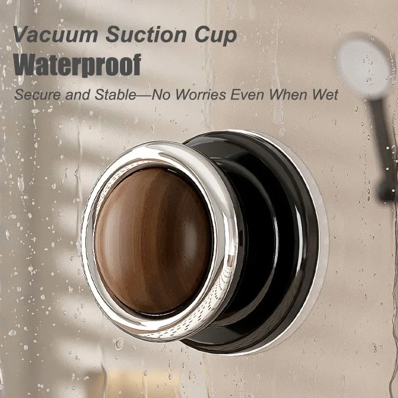 

Wooden Peach Pattern Open Door Handle Suitable for Smooth Surfaces No-drill Sucker Wardrobe Handle Glass Door Traceless Handle