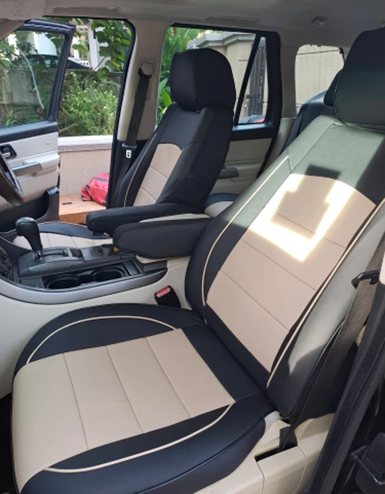 

Custom Seat Covers for Land Rover Range Rover Sport HSE 2006-2019 Cowhide & PVC Leather Car Cushion Cover Accessories 12PCS/Set