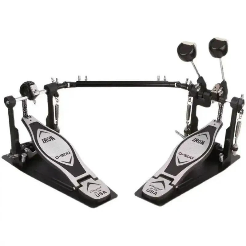 for Double Bass Drum Pedal Alloy Double Chain Drive Hammer Action Jazz Drum Kit Footboard Replacement Accessory