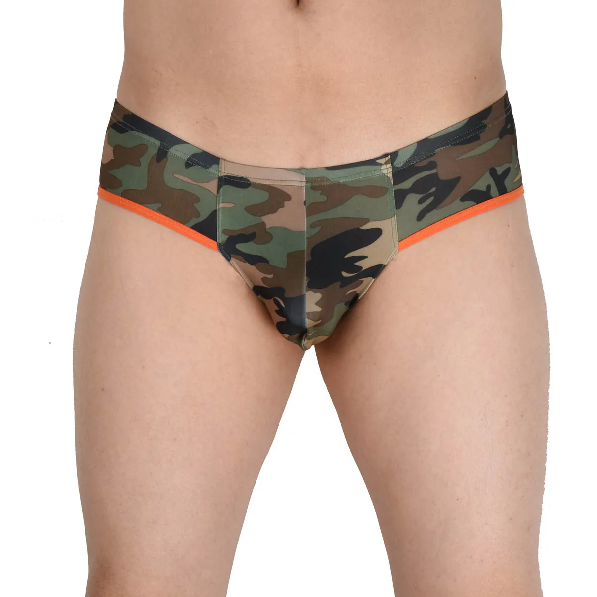 Men Camouflage Cheeky Booty Underwear Hobble Skirt Briefs Mini Cut Boxers Thong