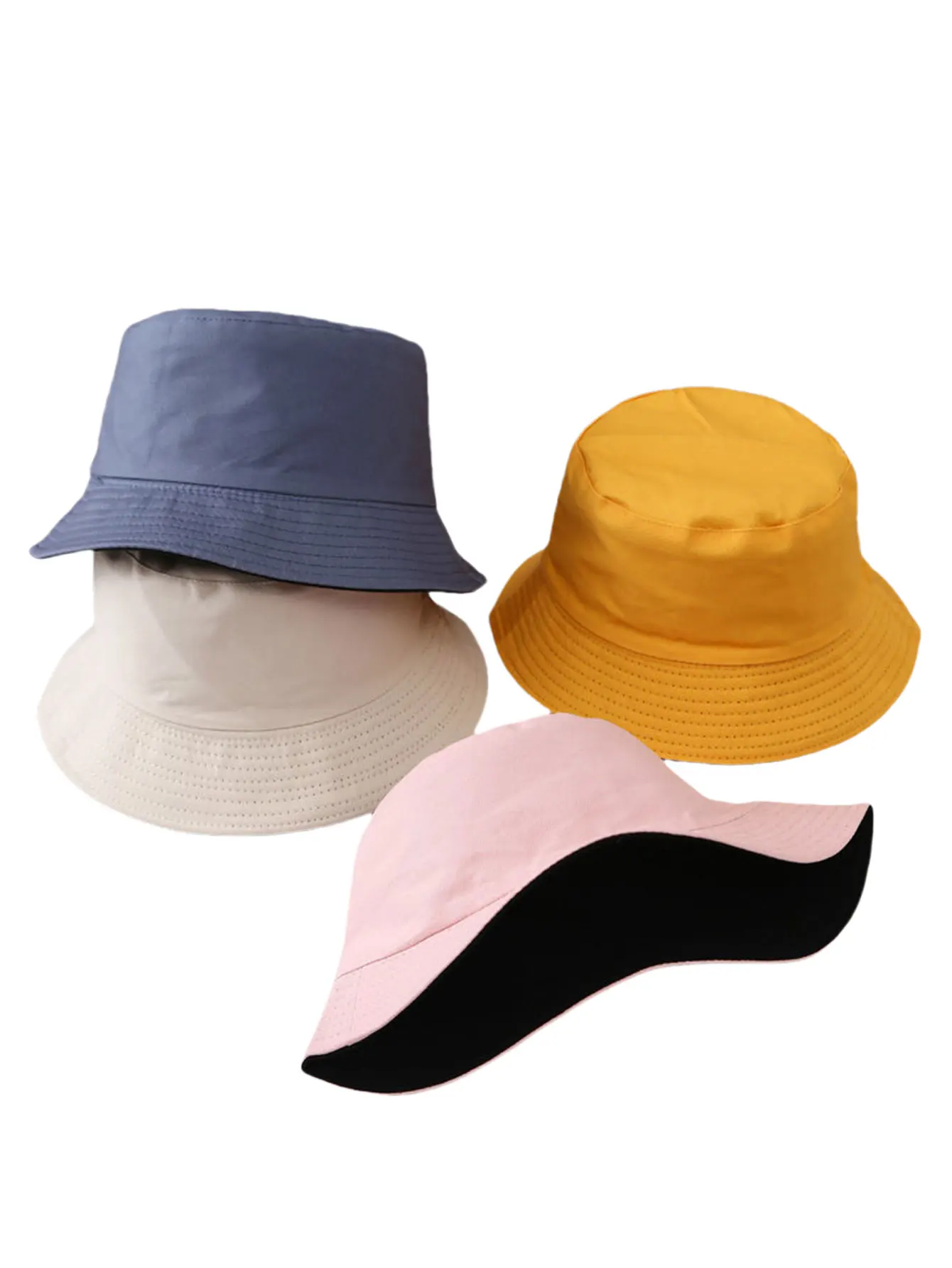 Simple Reversible Short Brim Bucket Hat Solid Color Versatile Sun Hat Fashion Casual Cap For Outdoor Vacation Daily Street Wear