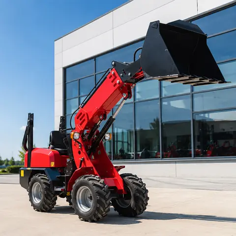 High Reach 800kg Telescopic Wheel Loader with 2825mm Discharge Height for Construction Supply and Material Yard Work