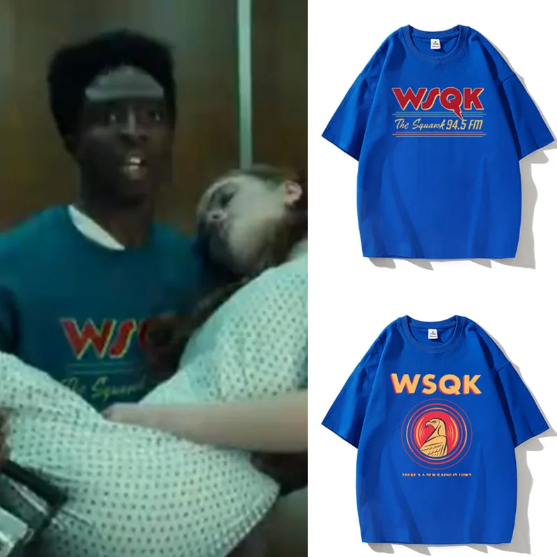 WSQK THE SQUAWK 94.5 T Shirt Men Women The Demogorgon Clothing Vintage Harajuku High Quality Tops Cotton Tshirts