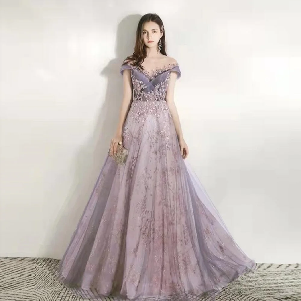 Vestido de quinceañera con hombros descubiertos para niña, traje elegante de fiesta, baile de graduación, personalizado, novedad de 4035, 2024