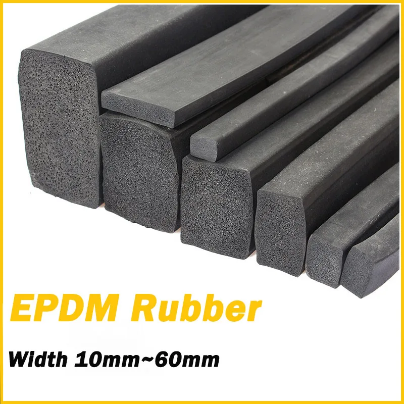 EPDM-Schaumgummi-Wetterschutzstreifen, dick, 3/5/8/10/12/15/20/25/30/40/50 mm, schwarz, quadratisch, lang, EPDM-Gummi für Schranktürdichtungen