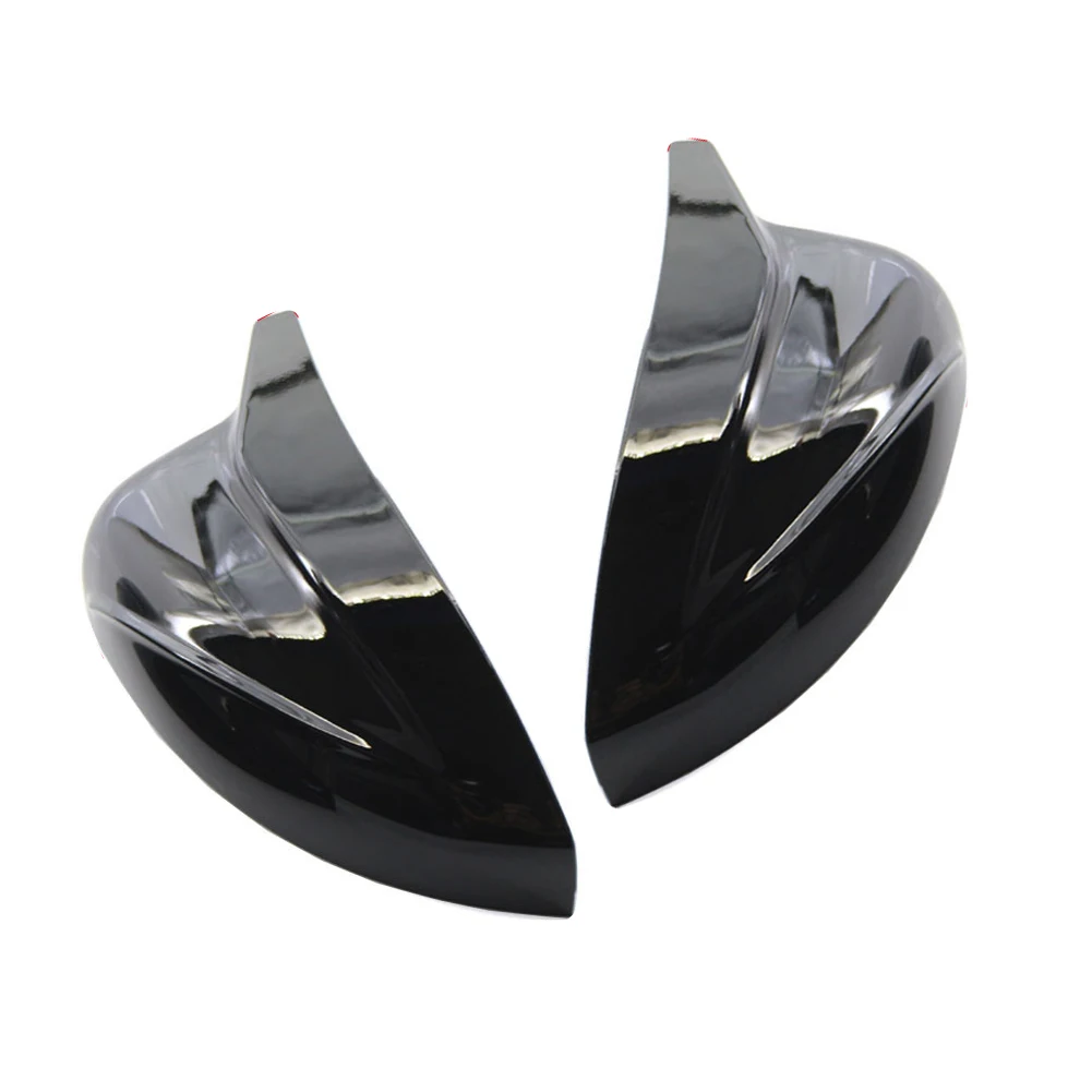 8V0857527E 8V0857528E 1 Pair Clip-on Black Plastic Side Mirror Covers Caps with Lane Assist Fit for Audi A3 S3 RS3 2014-2020