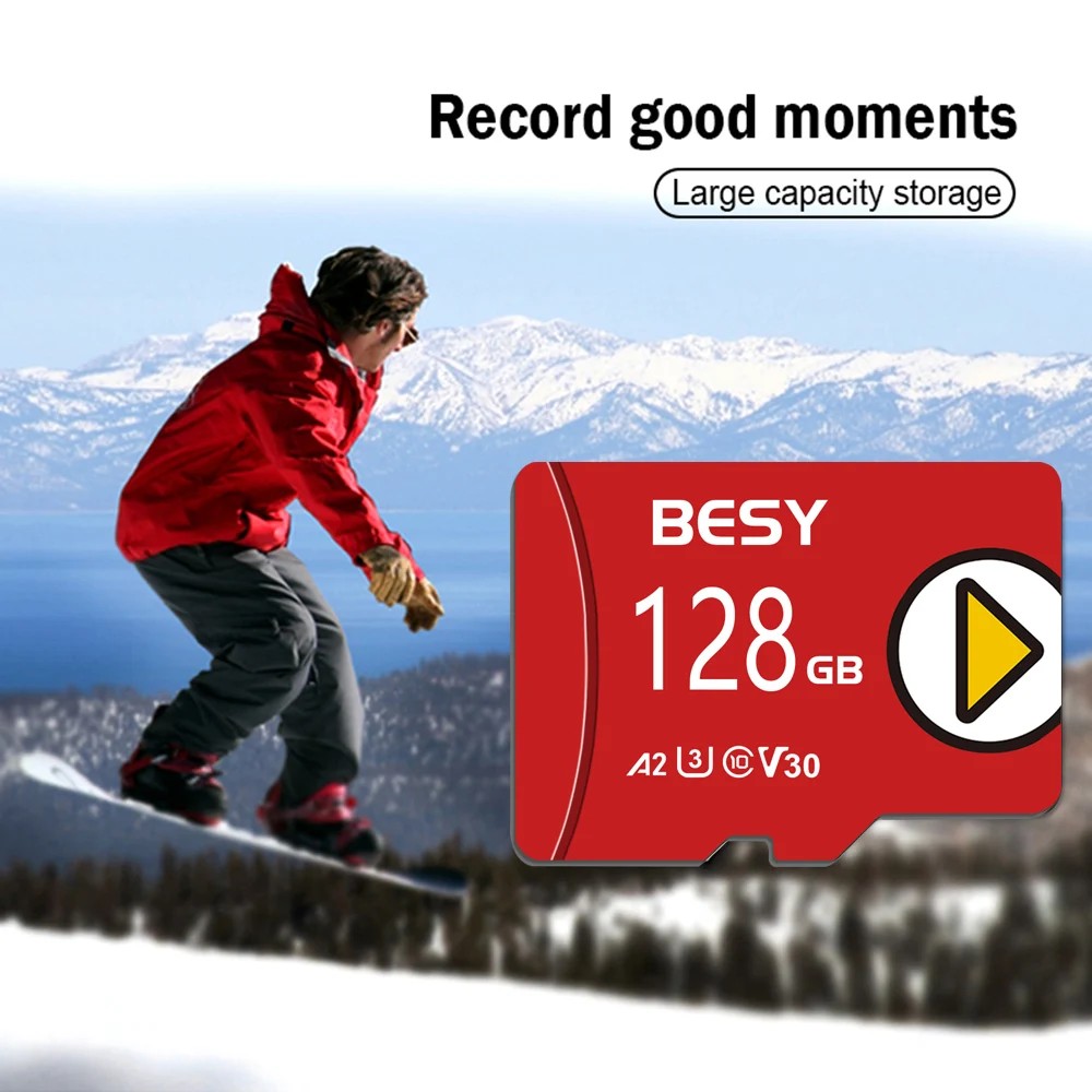 

High Speed Micro TF SD Card 128GB 64GB 32GB Class10 U3 V30 Up to for Camera Drone Driving Recorder Waterproof Memory Card