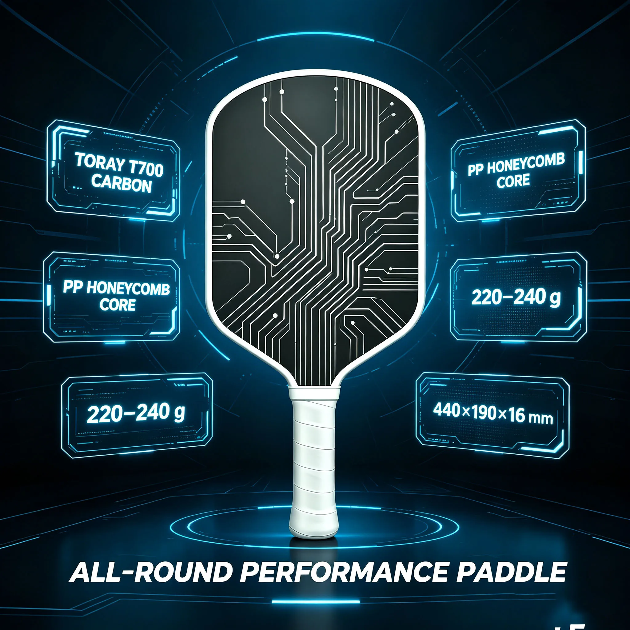 professional-approved-t700-carbon-fiber-pickleball-paddle-with-high-elasticity-and-precision-built-in-pp-honeycomb-core-16mm