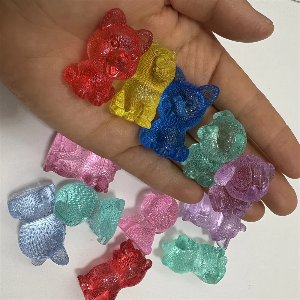 5 parça 30*30*22mm akrilik şeffaf hayvan şekli oyun parçaları tahta oyunları aksesuarları için