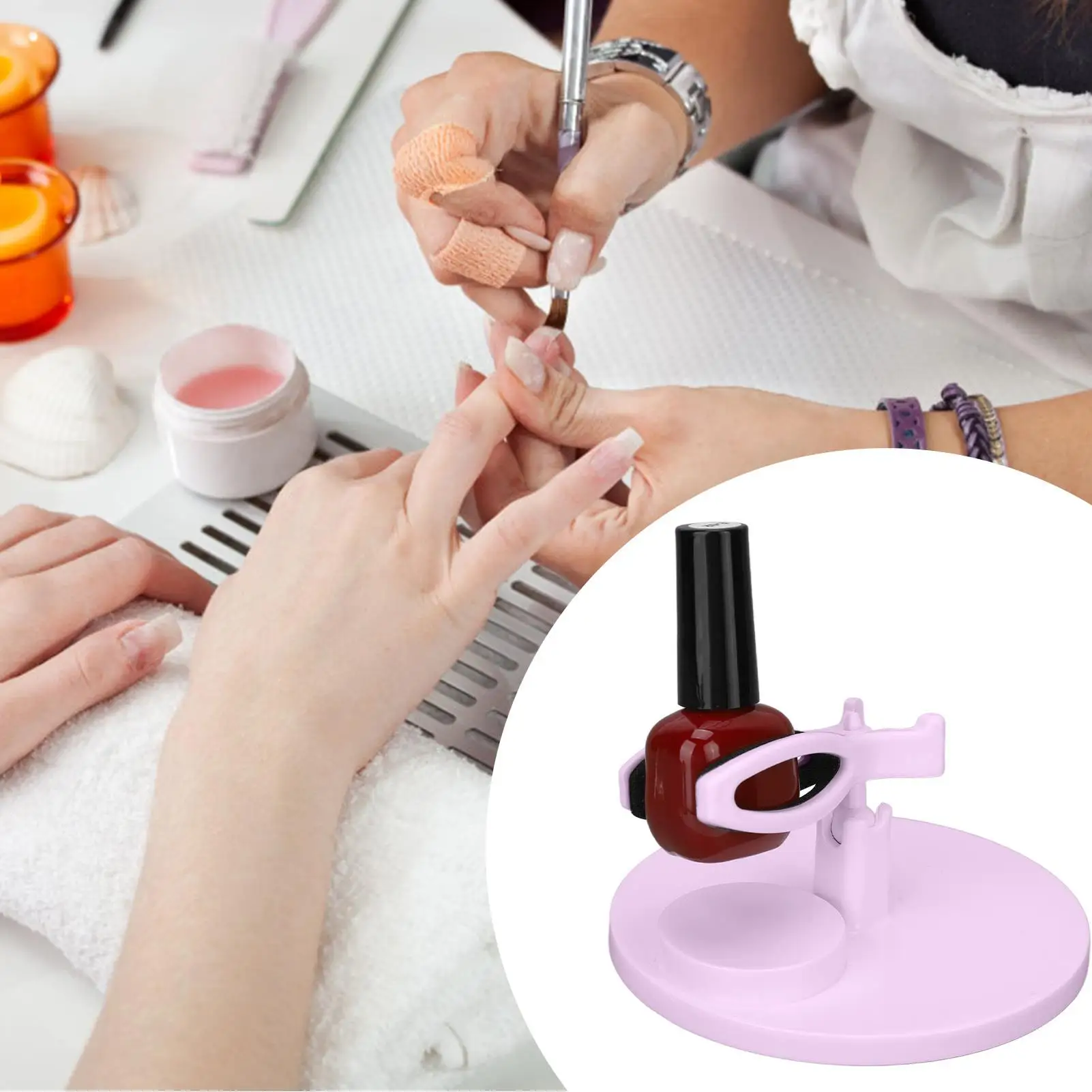 Portable for nail Polish Bottle Holder Stand - Ergonomic Tool for Salons & Schools - Ideal for Easy for nail Painting