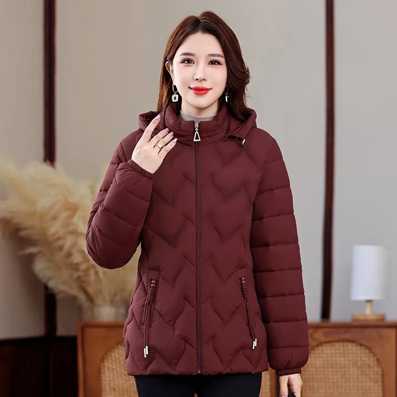 New Winter Jacket Women Parkas Hooded Long Sleeved Thicken Warm Down Cotton Jacke Parka Female Outwear Overcoat