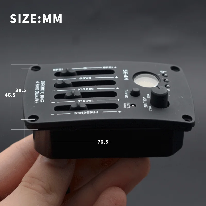 Preamp de guitarra acústica com sintonizador LCD, equalizador EQ, Pickup Piezo, peças e acessórios de guitarra, SE-4N, 4 bandas