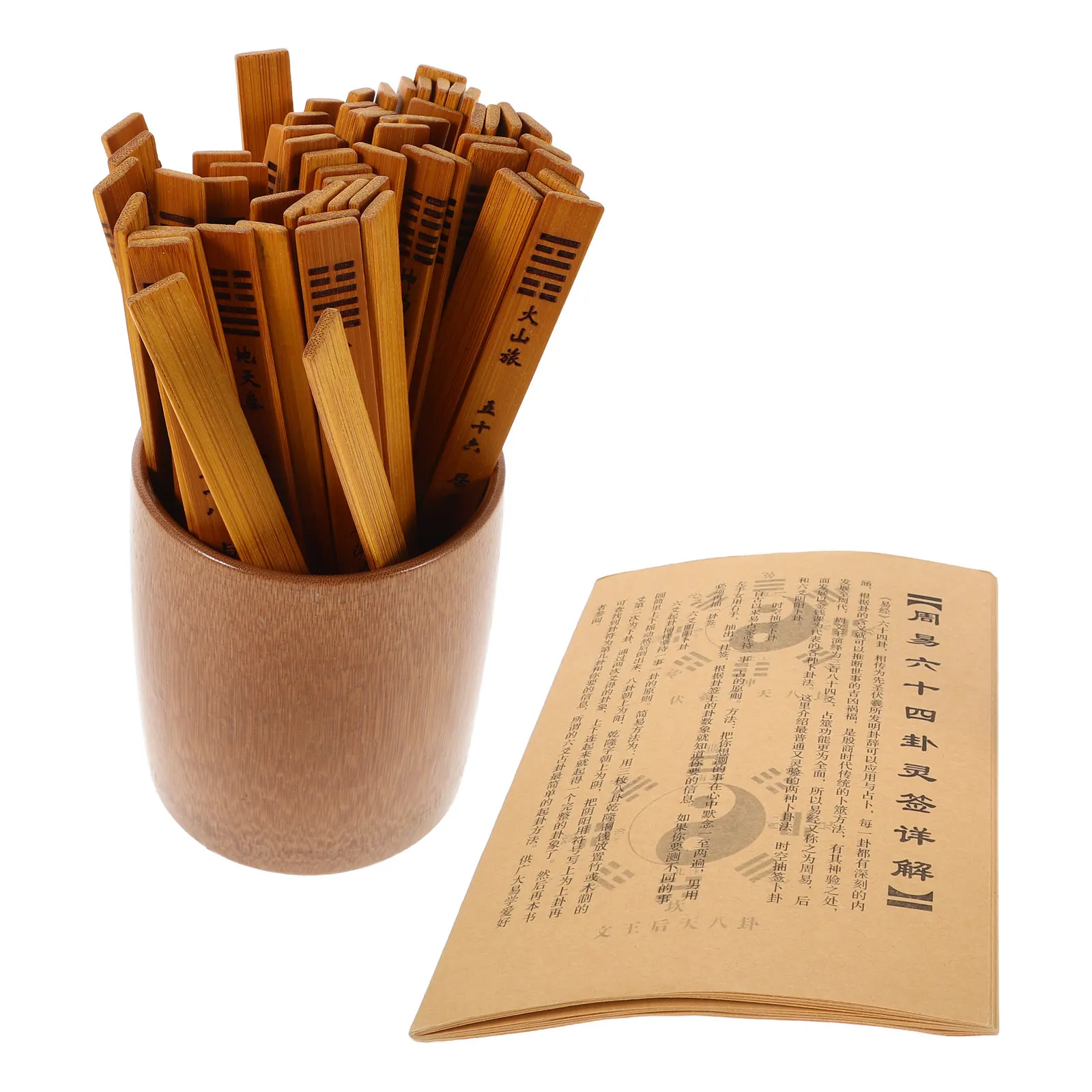 Halloween Party Christmas Classroom Education Bamboo Teaching Stick 1SET Chinese Divination Sticks Fortune Telling Cultural