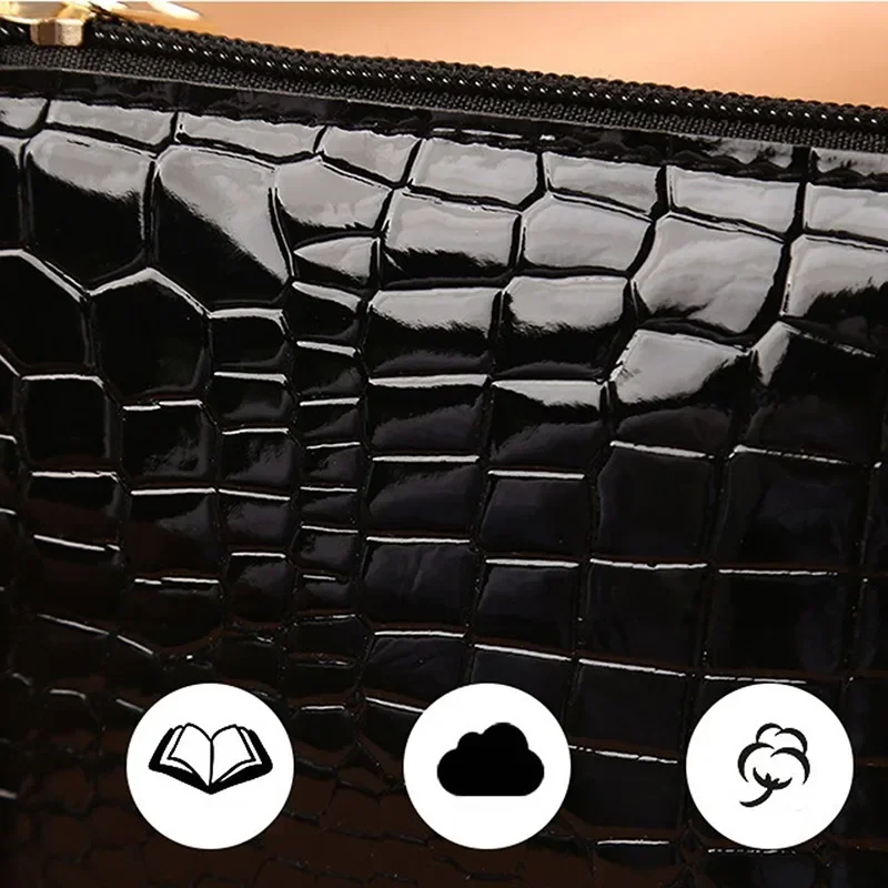 Vintage Crocodile Pattern Pu Leather Coin Purse Mini Change Purses for Women Wallets Card Holder Zipper Pouch Key Pocket Case image 5