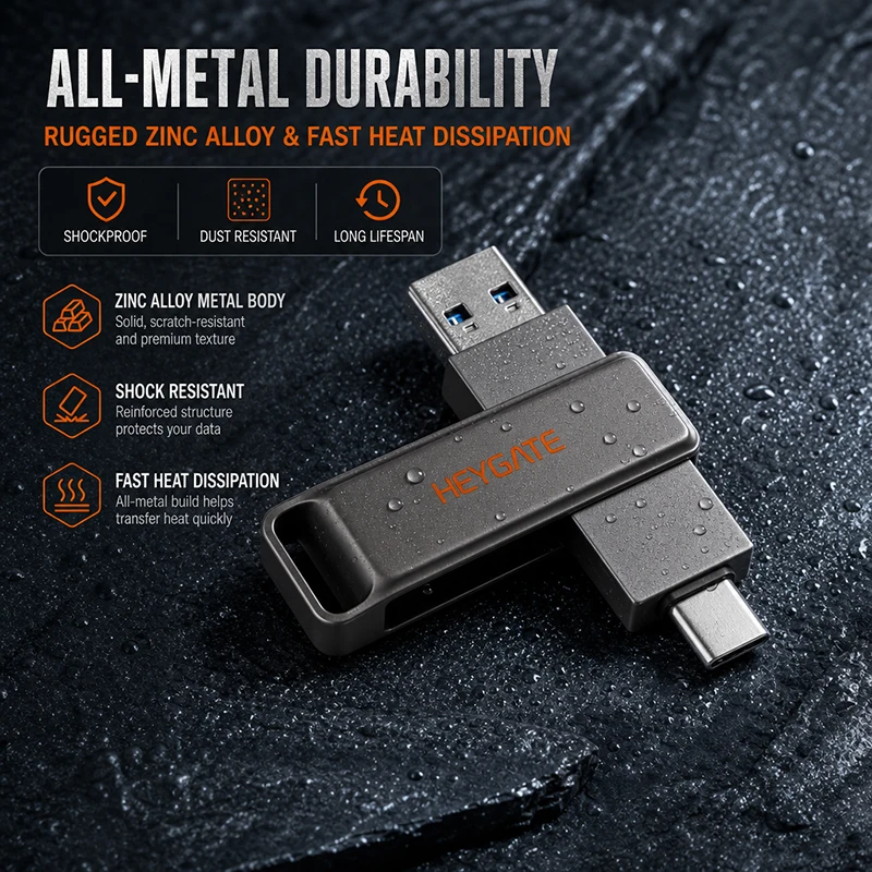 OTG Type-c USB 3.2 2 in 1 Flash Drive Pen Drive Pendrive Dual Port 128GB Memory Stick 64GB Mobile Phone Storage Tablet Laptop