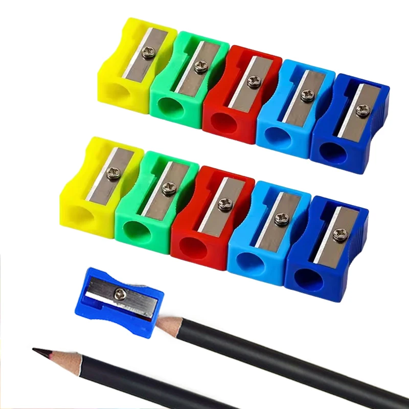 30~120pcs Mini Pencil Sharpener Colored Single Hole Rectangular for Students Teaching Incentive Supplies Student Rewards TMZ