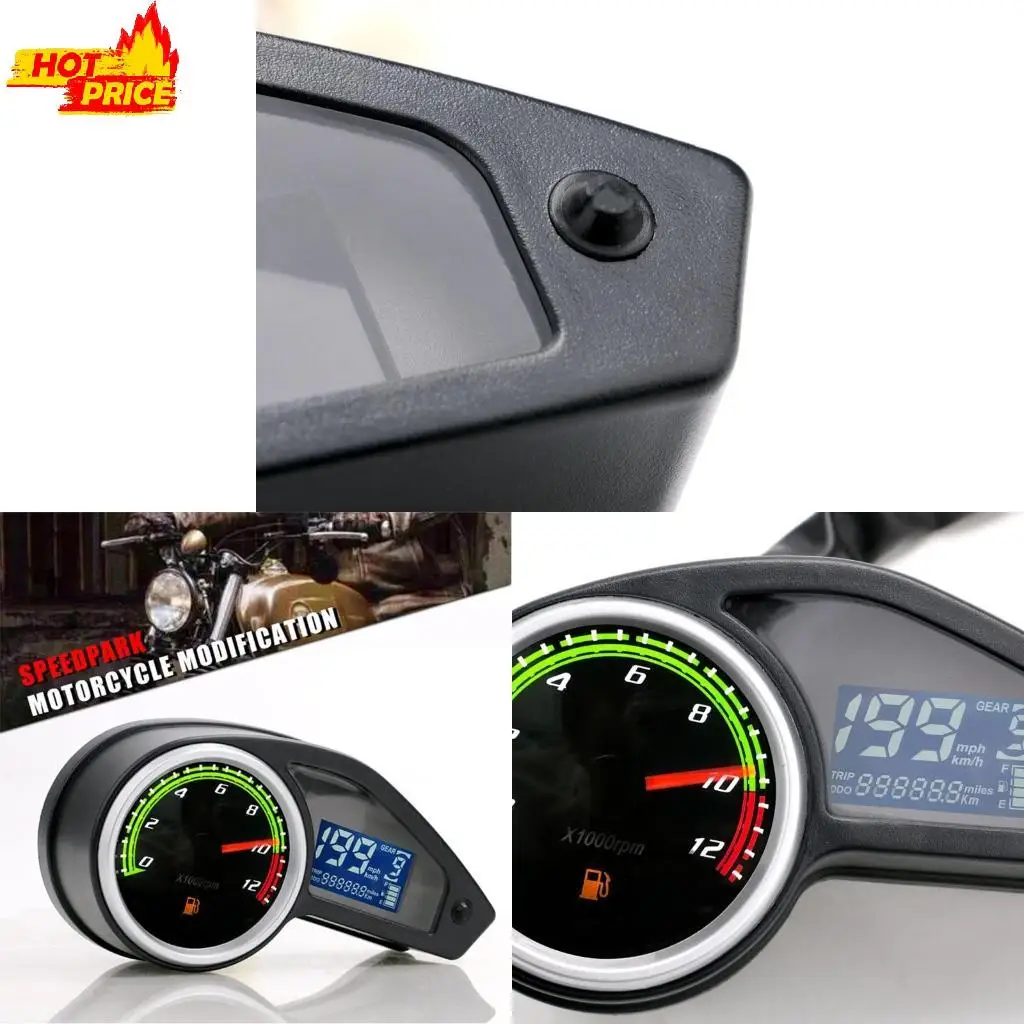 

Wearproof Motorcycle Instrument Universal Water Thermometer Digital Speedometer