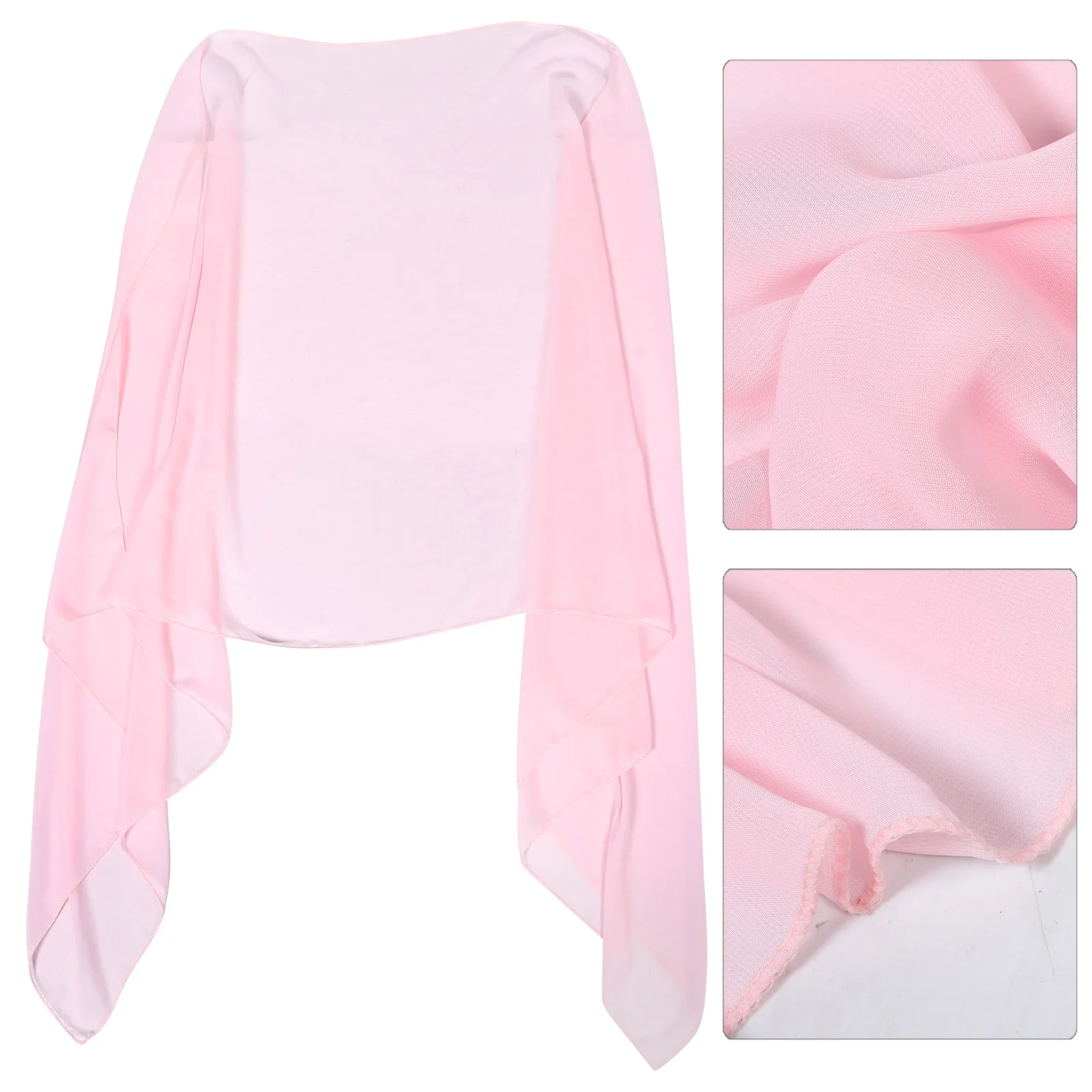 

Bridal Chiffon Shawl Scarf for Wedding Shawls and Wraps Cape Women Bride Day Pink Dress Bridesmaid