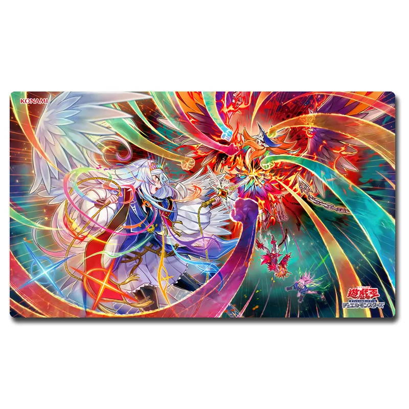 

600X350X2Mm Diy Yu-Gi-Oh! Artmage Finmel Card Battle Mat Ygo Single Player Board Game Card Duel Plate Battle Mat Gift Toys
