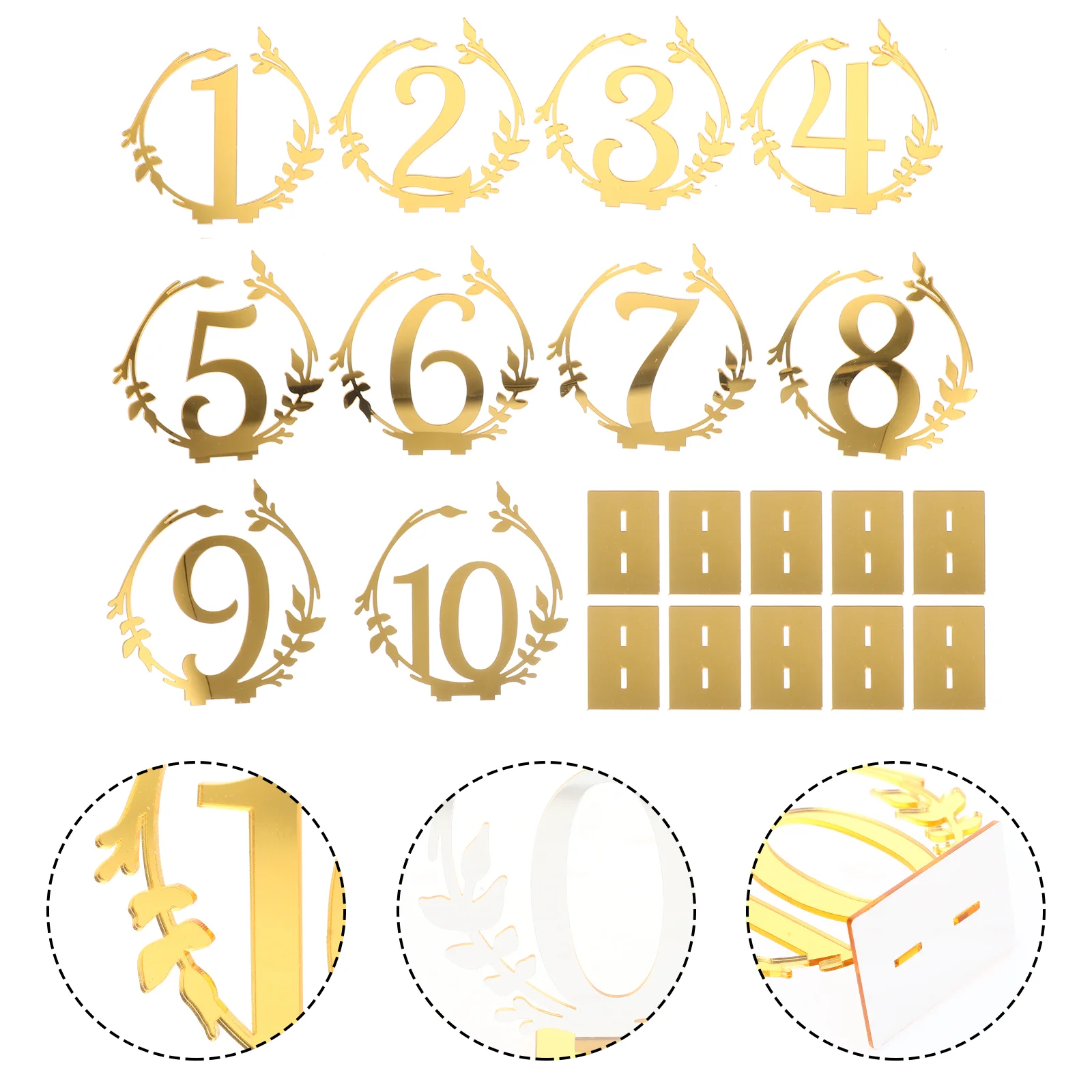 

10 Pcs Place Cards Table Number Plate Goldendoodle Ornament Reserved Seating Signs Desktop Holder Acrylic Banquet