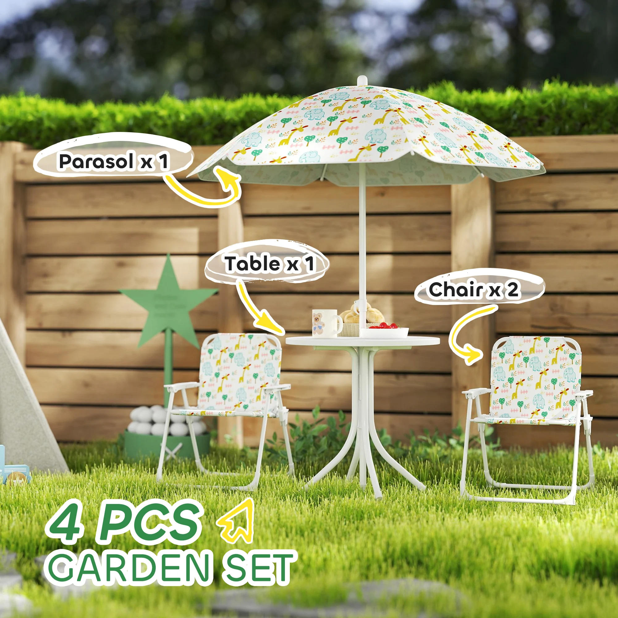 Kids Picnic Table and Chair Se - Kids Outdoor Table And Chairs With Umbrella recension och pris