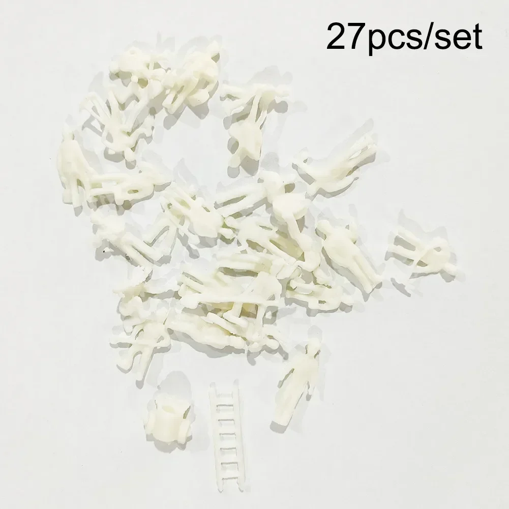 27PCS Model Railway Train People Figures HO OO Gauge 20mm For Diorama Railway Train Scene Layout Kit