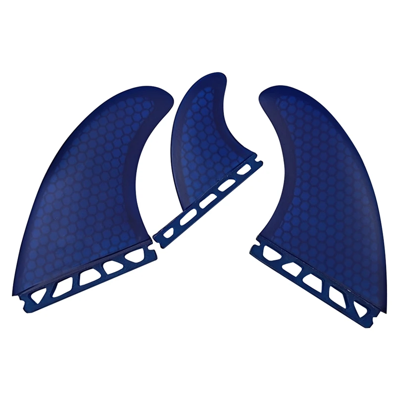 UPSURF FUTURE Fins T1 Surfboard Accessory Blue Fibreglass Single Tabs Short Board Fins 3Pcs/set Surfing Fin Honeycomb barbatanas