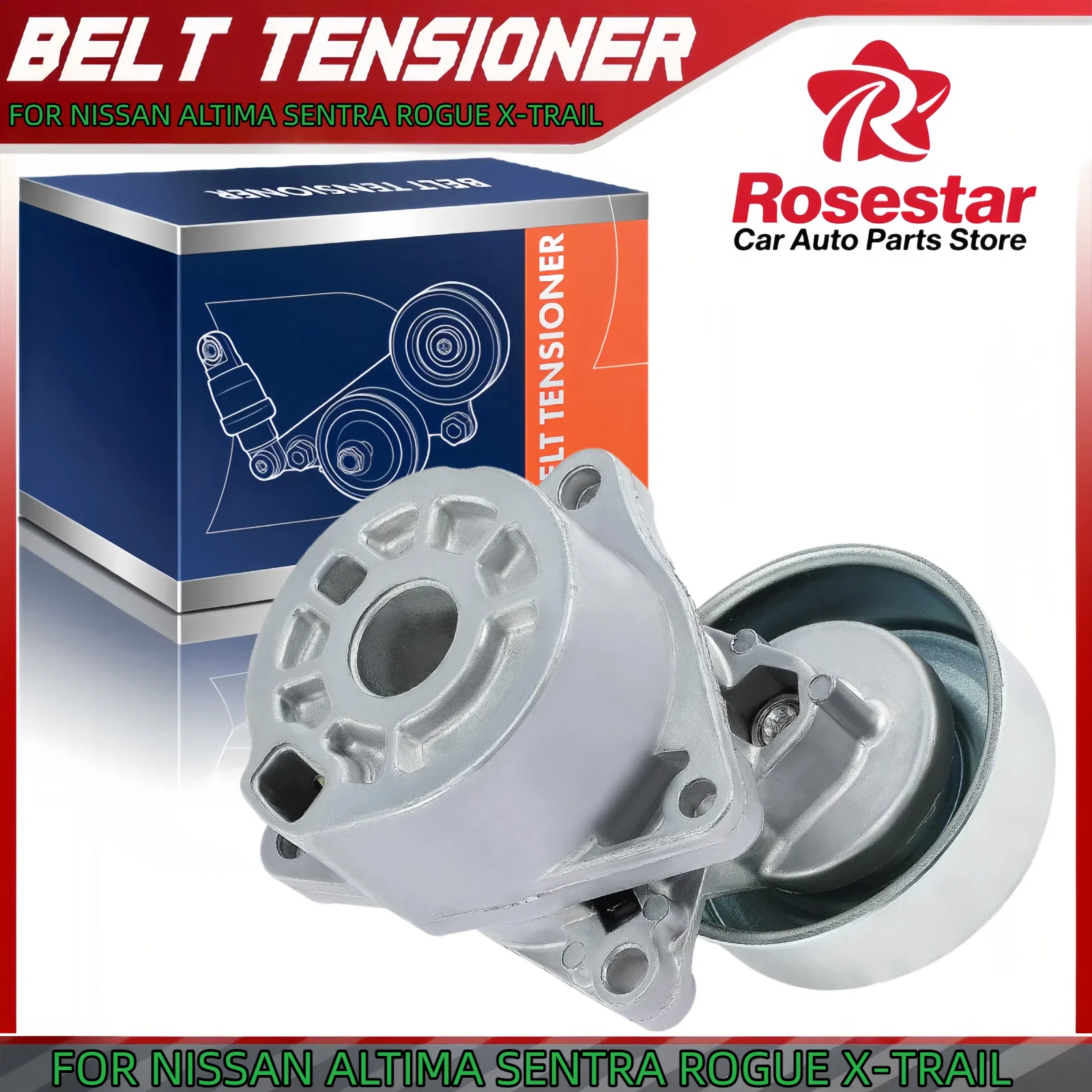 

Belt Tensioner Pulley Assy for Nissan Altima 02-13 Sentra X-Trail Rogue 08-14 38284 QR25DE 38284M SK89322 11955JA00A 11955JA00B