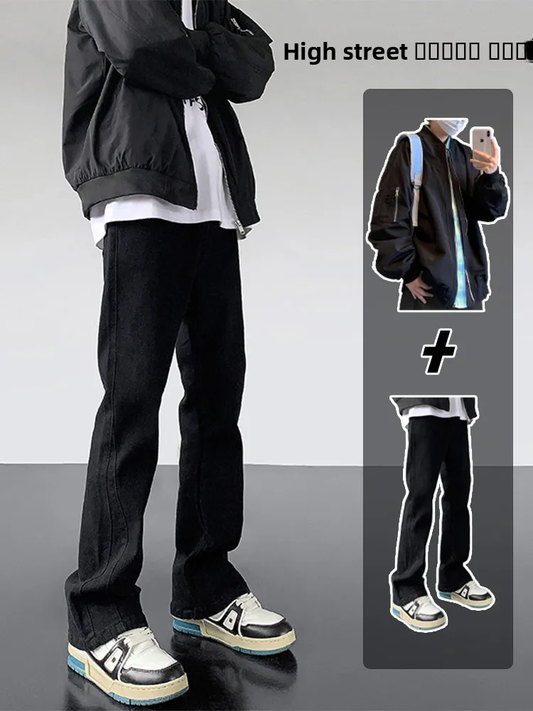 

American Sle MA Pilot Jaet Set Men's Tall Slim Jeans Autumn Outfit Full Set Coats Zipper Closure Long Sve Polyester