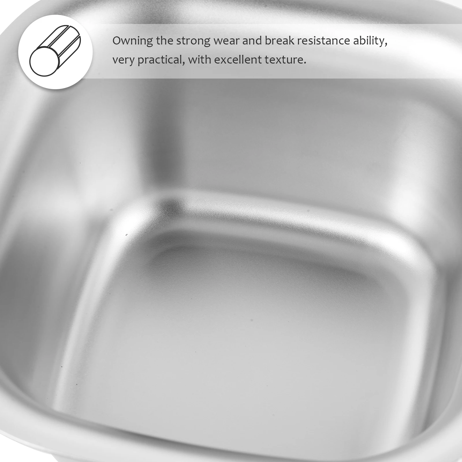 

Stainless Steel Square Food Serving Salad Container Snack Bowl Kitchen Tableware Dessert Bowl Home Restaurant Use 12Cm 15Cm 18Cm