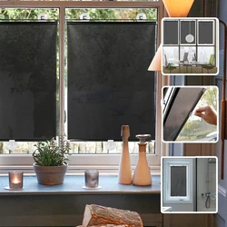 Blackout Roller Blinds Home Windows Sunshade Nail-Free Curtain Car Bedroom Kitchen Office Window Cover Blind  Curtains Privacy