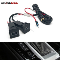 12V/24V Car Phone Fast Charger Socket Dual QC3.0 Type C PD USB Charging Outlet Power Adapter For ISUZU D-MAX 2021 2022 2023