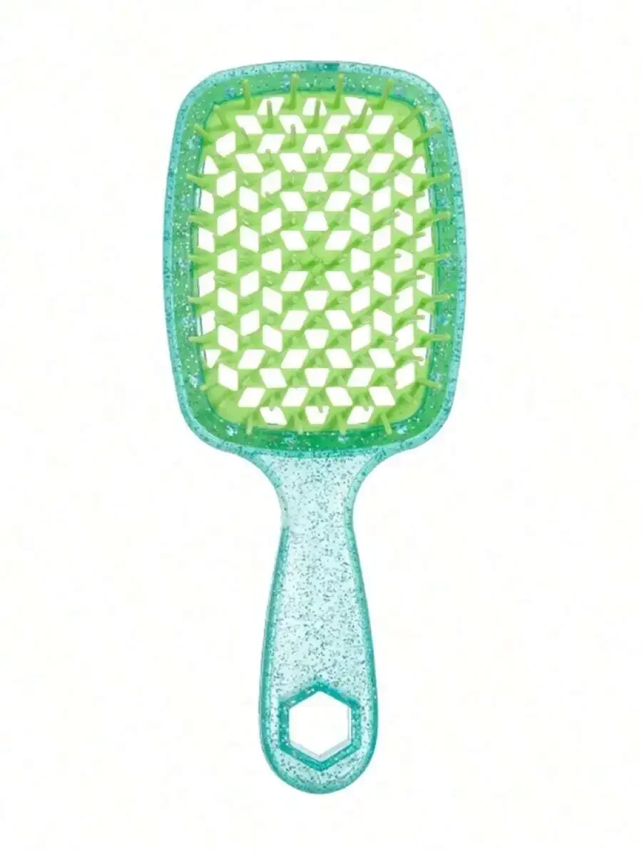 

Glitter Vented Detangling Hair Brush For Curly Hair Wet And Dry Use