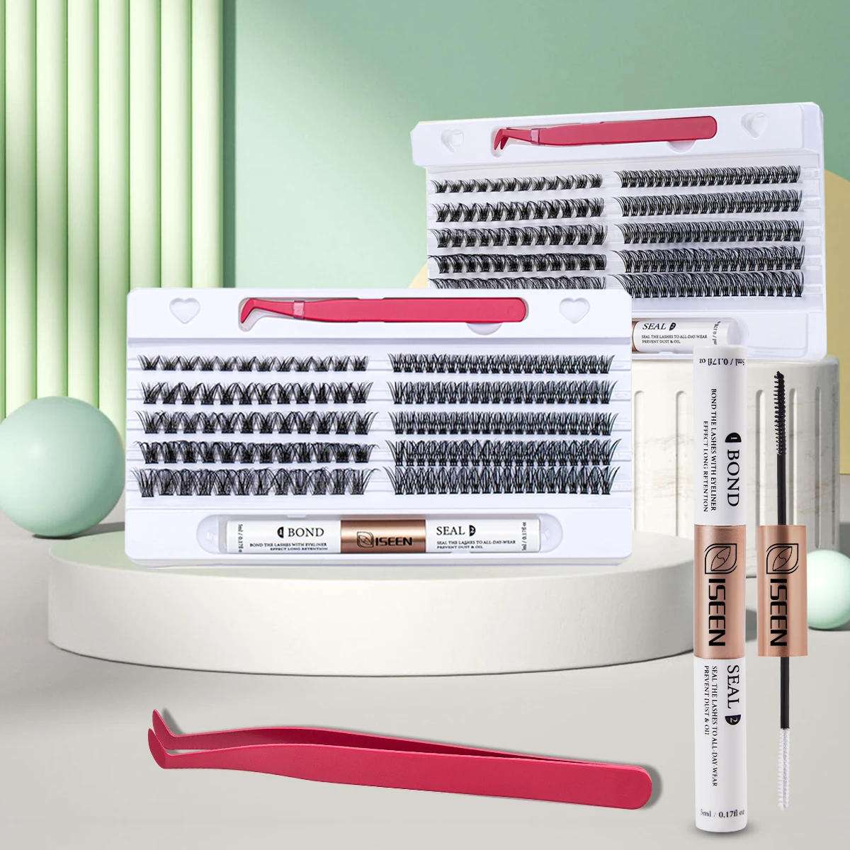 مجموعات الرموش الصناعية لاش السندات وختم مزيج لتقوم بها بنفسك جلدة تمديد عدة الملقط الرموش الصناعية مجموعة أدوات ماكياج